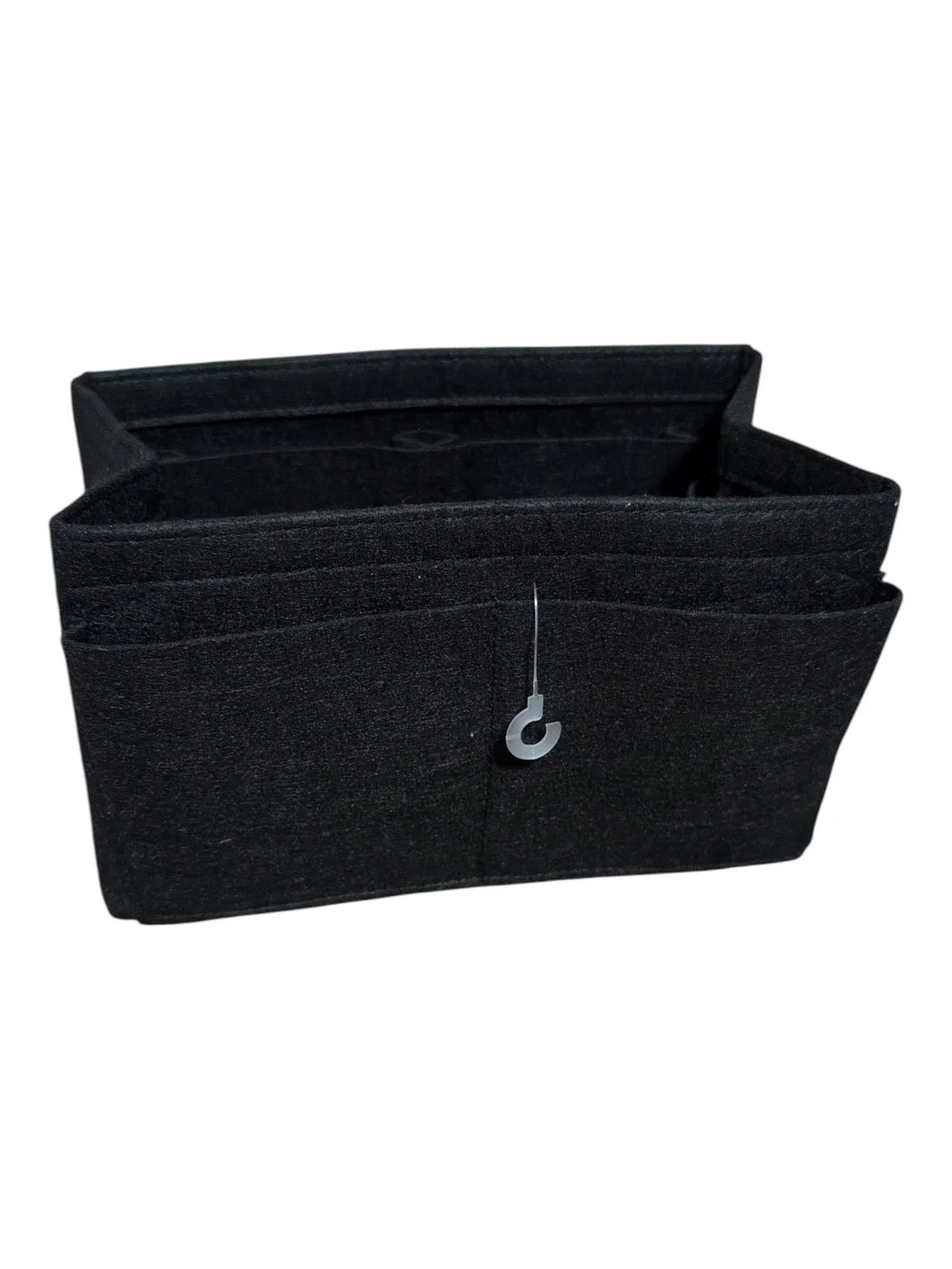 Black Felt Purse Organizer Insert with Multiple Pockets